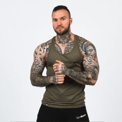 Stringer Tank Top Heather Olive Green atléta - GymBeam