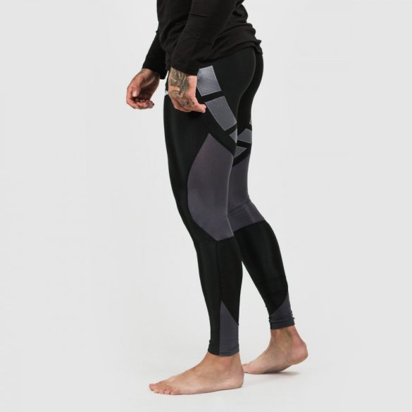 Black Grey Flex Tights férfi leggings - GymBeam