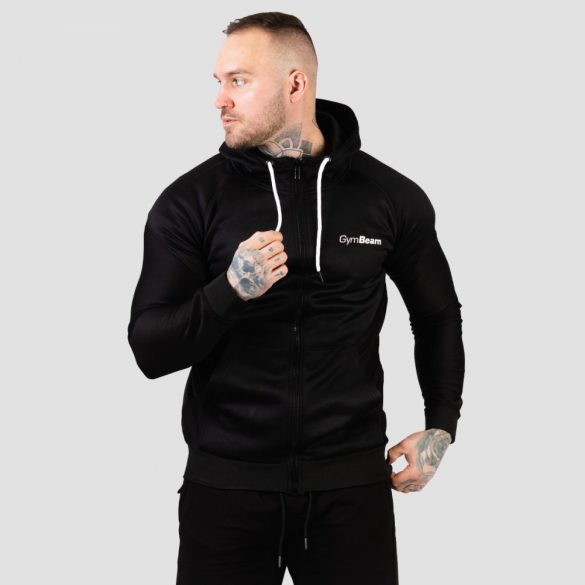 Leisure Zipper Hoodie pulóver Black - GymBeam