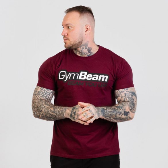 Beam póló Burgundy - GymBeam