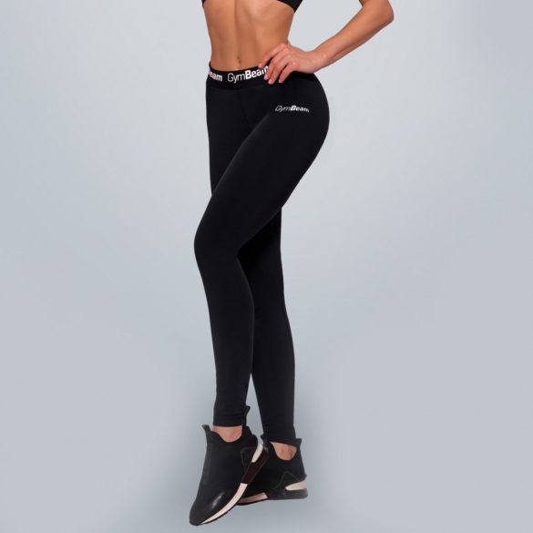 Simple Black női leggings - GymBeam