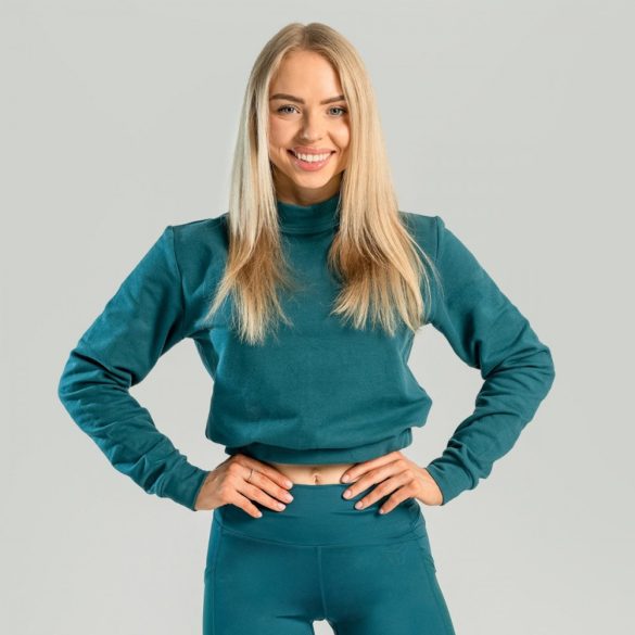 Essential High-Neck női pulóver Deep Teal - STRIX