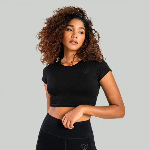 Essential női crop top Black - STRIX