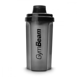 Transparent Black shaker 700 ml - GymBeam