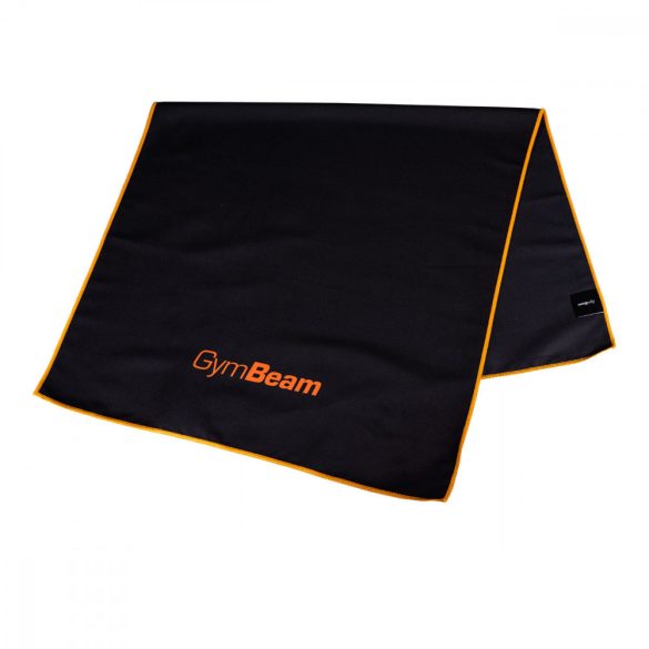 Gyorsan száradó sporttörölköző Black/Orange - GymBeam