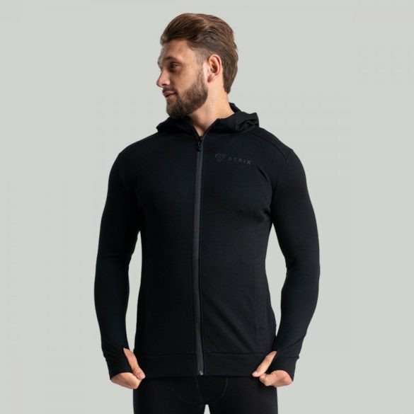 MERINO I Zip Up pulóver Black - STRIX