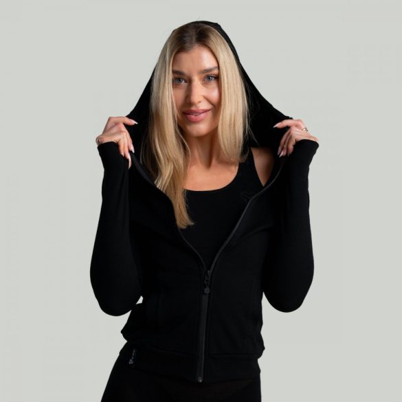 MERINO I Zip Hoodie női pulóver Black - STRIX