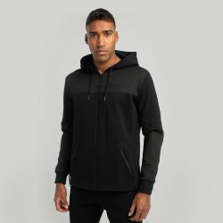 Essential Zip Up Hoodie Black pulóver - STRIX