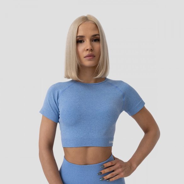 FLO női Crop Top Blue - GymBeam