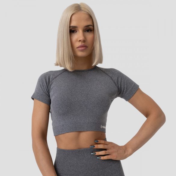 FLO női Crop Top Grey - GymBeam