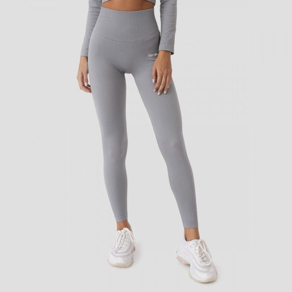 FLO Ribbed női leggings Grey - GymBeam