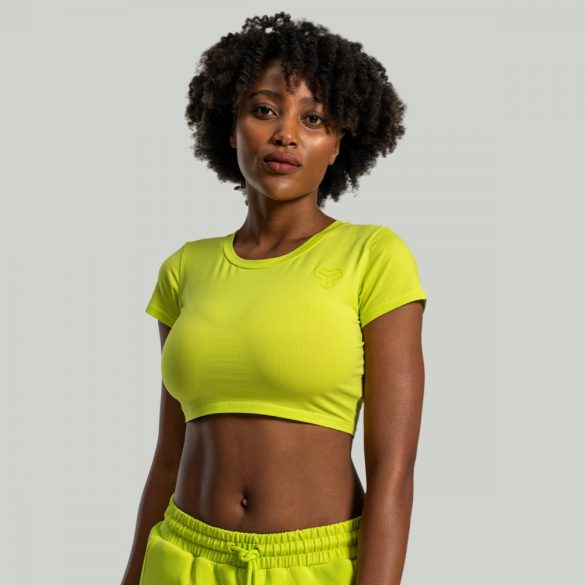 Essential női crop top Chartreuse - STRIX