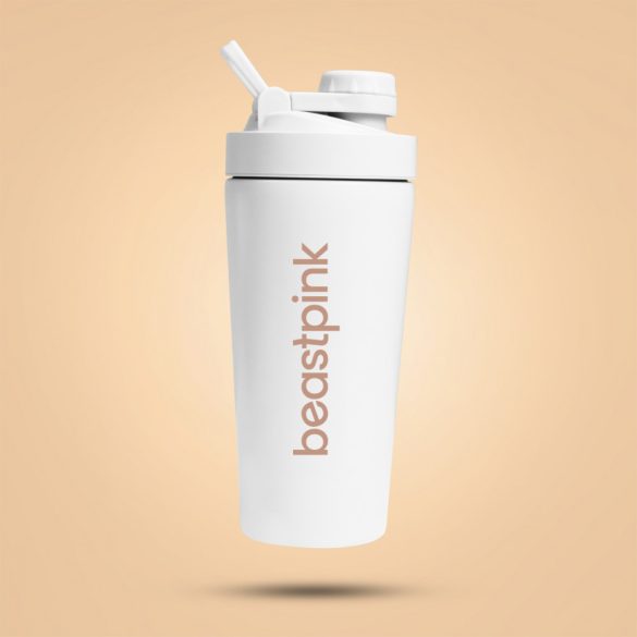 Steel Shaker 650 ml White - BeastPink