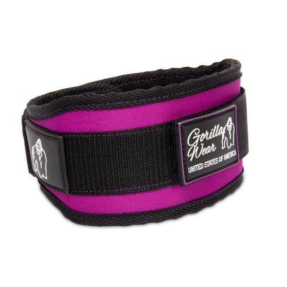 4 INCH WOMEN'S LIFTING BELT - BLACK/PURPLE