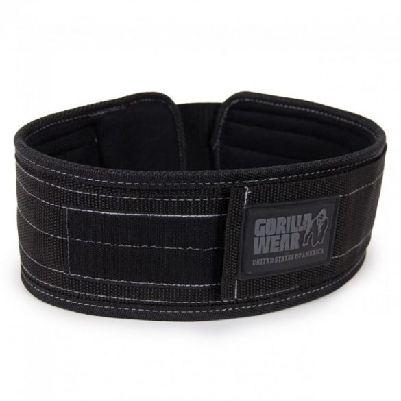 4 INCH NYLON LIFTING BELT - BLACK/GRAY