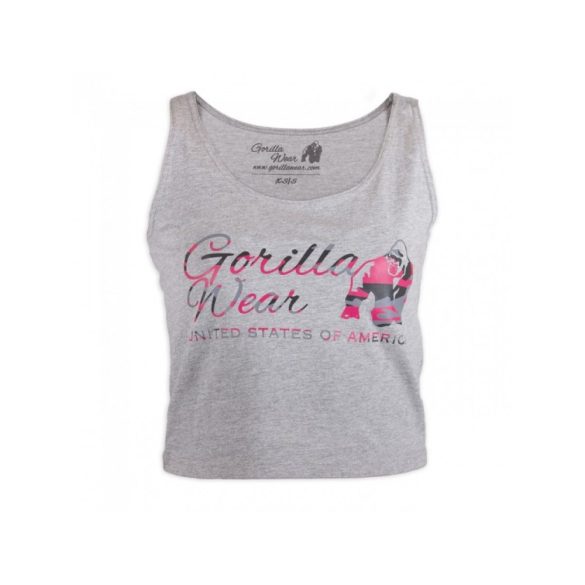 OAKLAND CROP TANK - GRAY/PINK