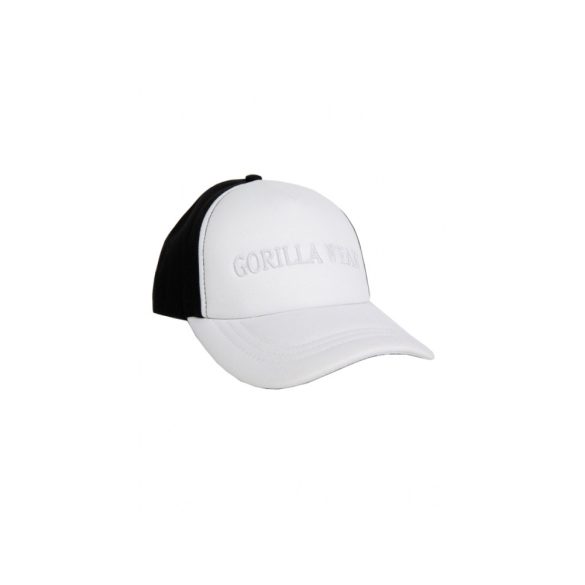 Sharon Ponytail Cap - White/ Black