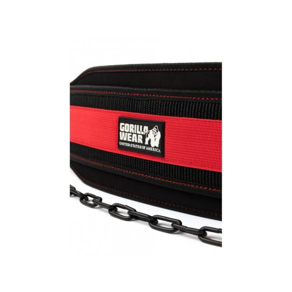 Gorilla Wear Nylon Dip Belt - Black/Red