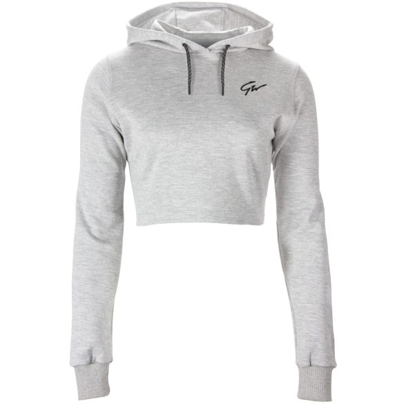 PIXLEY CROP TOP HOODIE - GRAY