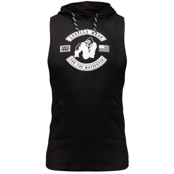 LAWRENCE HOODED TANK TOP - BLACK