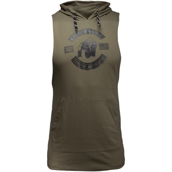 LAWRENCE HOODED TANK TOP - ARMY GREEN