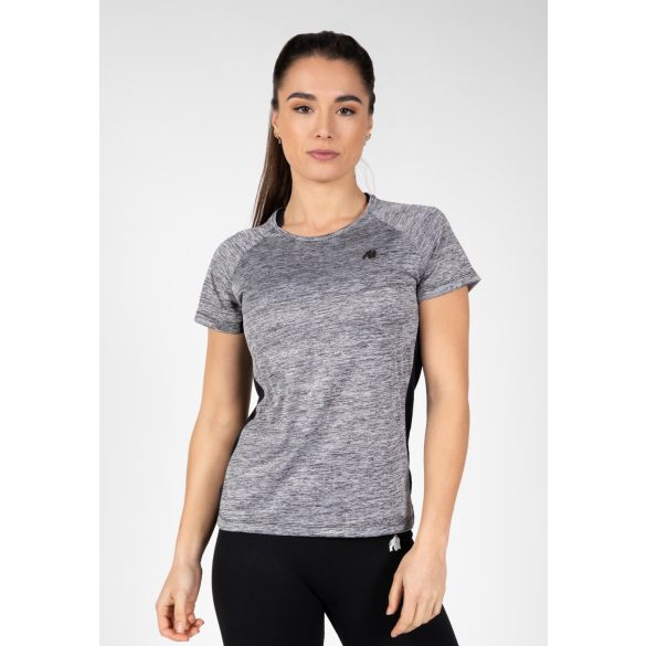 MONETTA PERFORMANCE T-SHIRT - GRAY MELANGE/BLACK