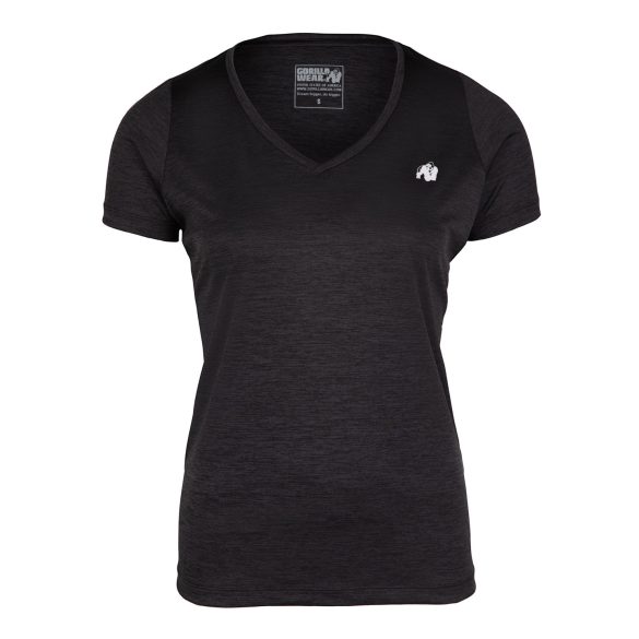 ELMIRA V-NECK T-SHIRT - BLACK