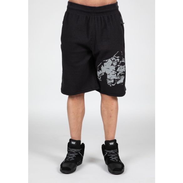 BUFFALO OLD SCHOOL WORKOUT SHORTS - BLACK/GRAY