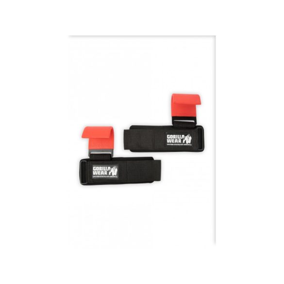 Weight Lifting Hooks - Black/Red