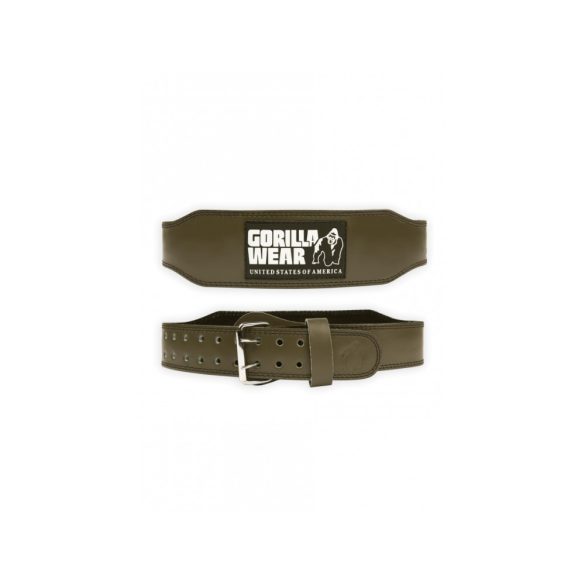 4 Inch Padded Leather Lifting Belt - Army Green