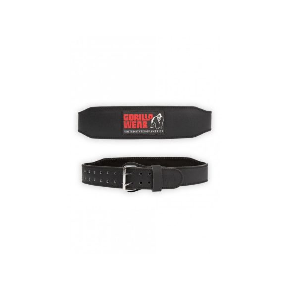 4 Inch Padded Leather Lifting Belt - Black/Red