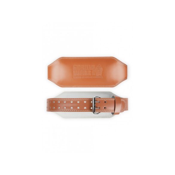 6 Inch Padded Leather Lifting Belt - Brown