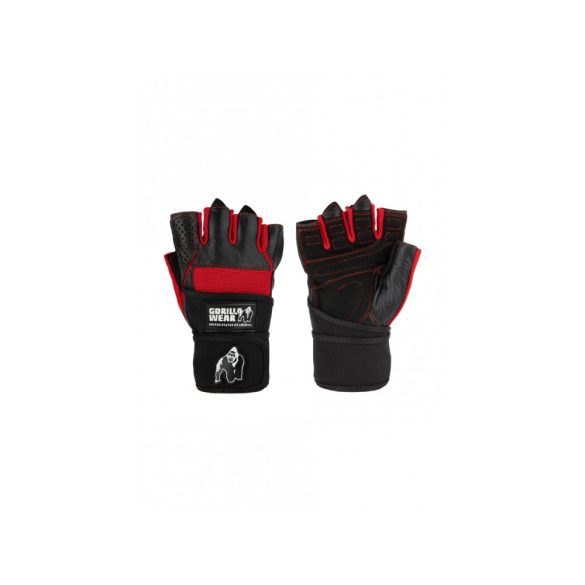 Dallas Wrist Wrap Gloves Black/Red