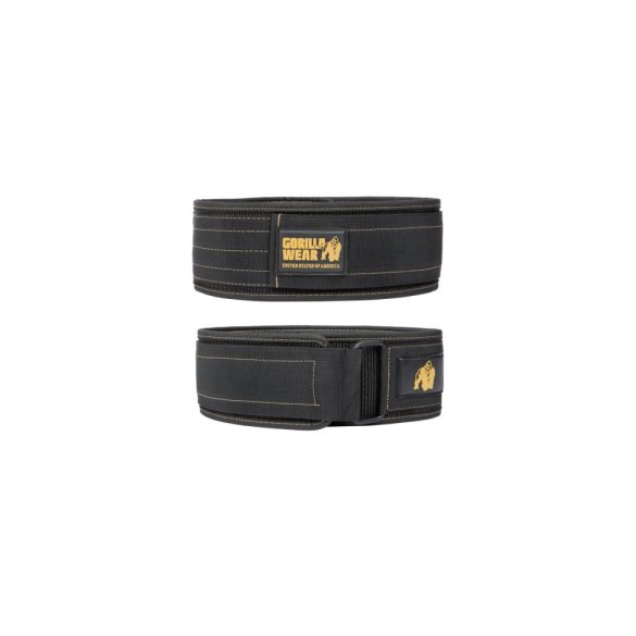 4 Inch Nylon Lifting Belt - Black/Gold