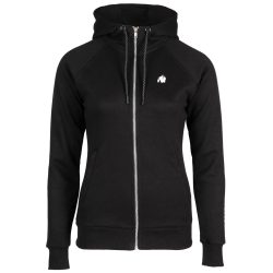 MARION ZIPPED HOODIE - BLACK