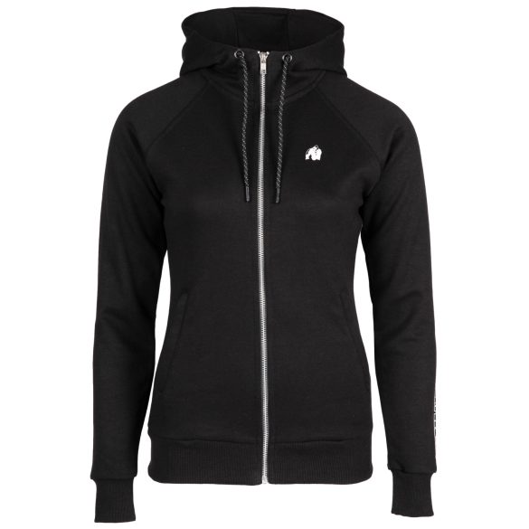 MARION ZIPPED HOODIE - BLACK