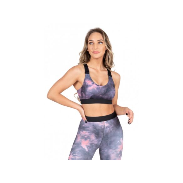 COLBY SPORTS BRA - GRAY/PINK