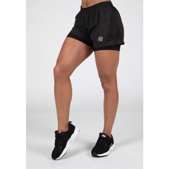 PORTLAND 2-IN-1 SHORTS - BLACK