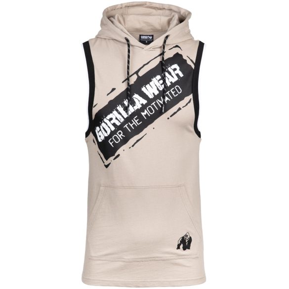 LORETTO HOODED TANK TOP - BEIGE