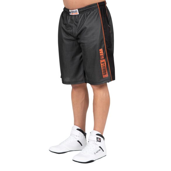 WALLACE MESH SHORTS- GRAY/ORANGE