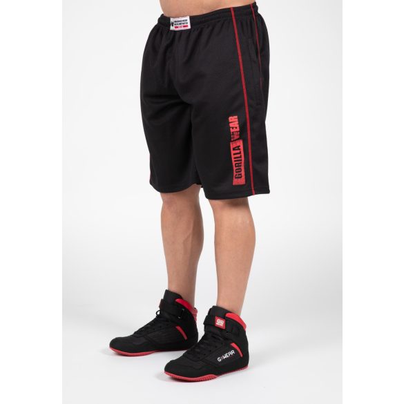 WALLACE MESH SHORTS- BLACK/RED