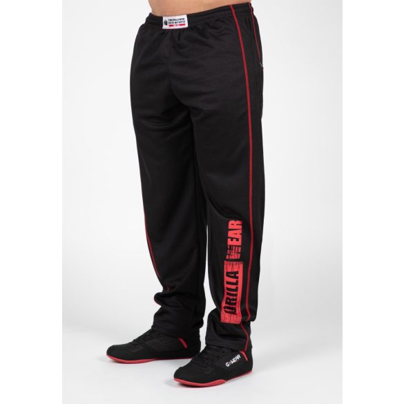 WALLACE MESH PANTS - BLACK/RED