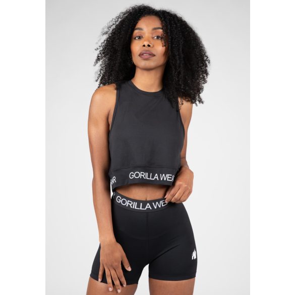 COLBY CROPPED TANK TOP ECO- BLACK