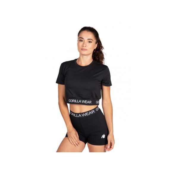 COLBY CROPPED T-SHIRT ECO - BLACK